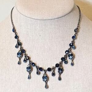 VCLM Delicate Blue Dangle Necklace